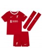 Liverpool Virgil van Dijk #4 Domácí dres pro děti 2023-24 Krátký Rukáv (+ trenýrky)